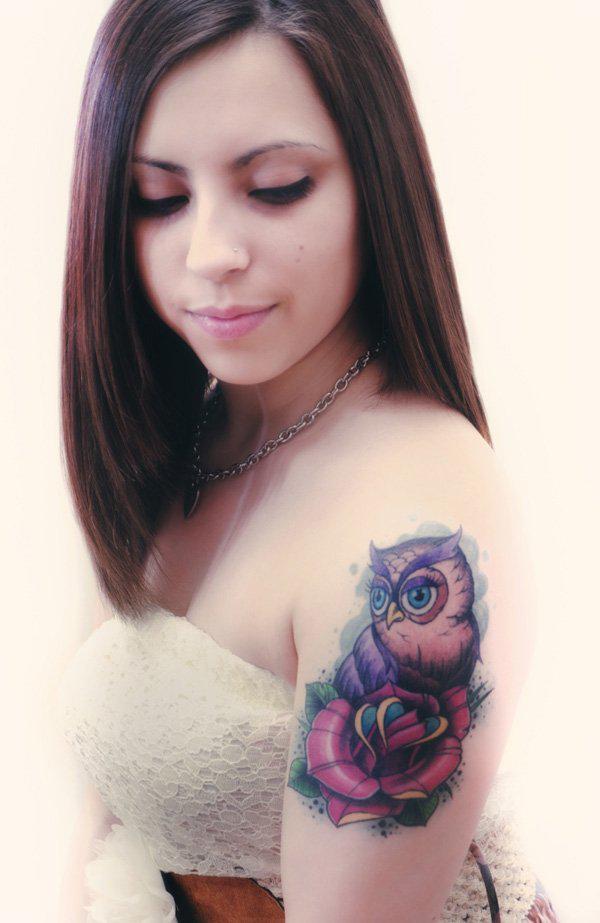 Owl Tattoo Phụ nữ - 55 ảnh vui nhộn Owl xăm <3 <3