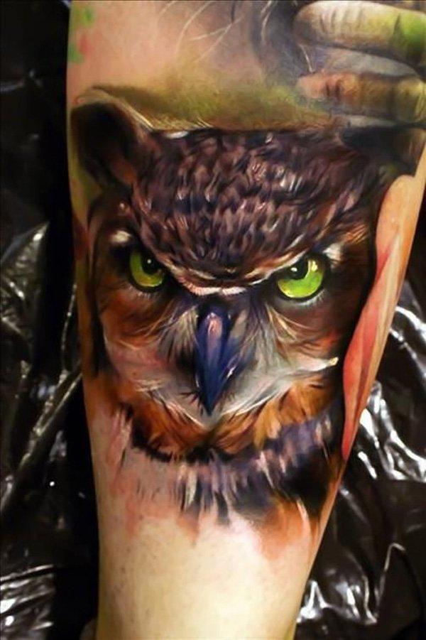 3D Owl Tattoo for Men - 55 ảnh vui nhộn Owl xăm <3 <3