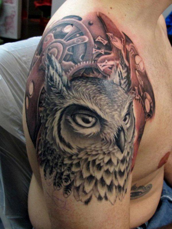 Owl Clockwork Tattoo - 55 ảnh vui nhộn Owl xăm <3 <3