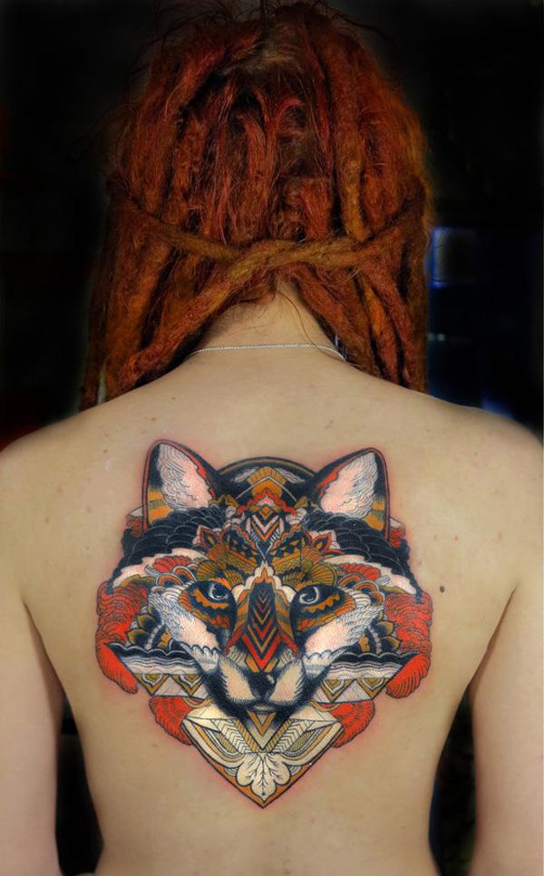 Đẹp cáo hình xăm trên lưng - 50 Ví dụ về Fox Tattoo <3 <3