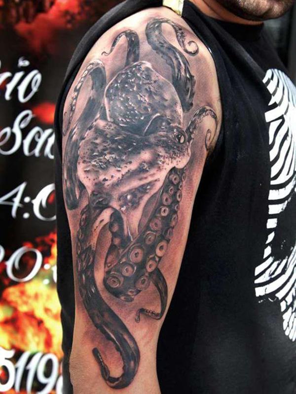 3D tay bạch tuộc xăm - 55 ảnh vui nhộn Octopus Tattoo Designs <3 <3