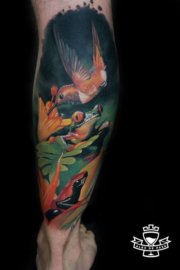 hình xăm chân Hummingbird - 55 tuyệt vời Hummingbird Tattoo Designs <3 <3