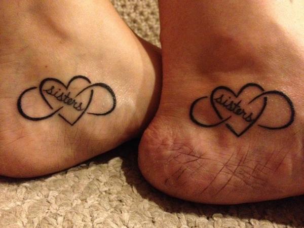 Infinity love with sisters - 50+ Sister Tattoos Ideas  <3 !