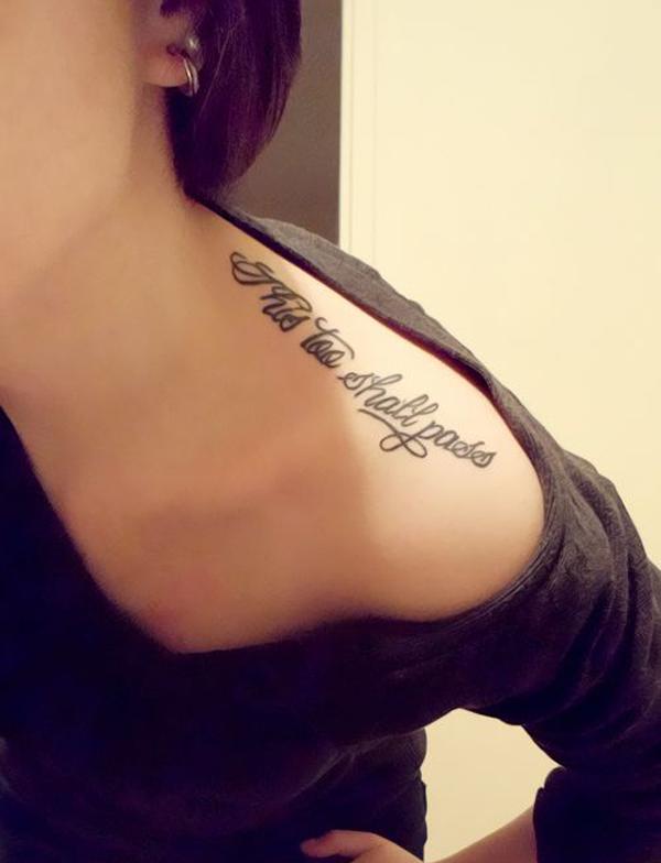 15 Font on shoulder girly tattoos