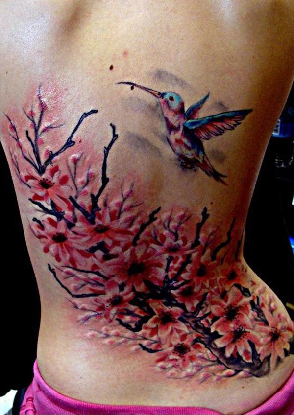 Hummingbird hoa anh đào lại hình xăm - 55 tuyệt vời Hummingbird Tattoo Designs <3 <3