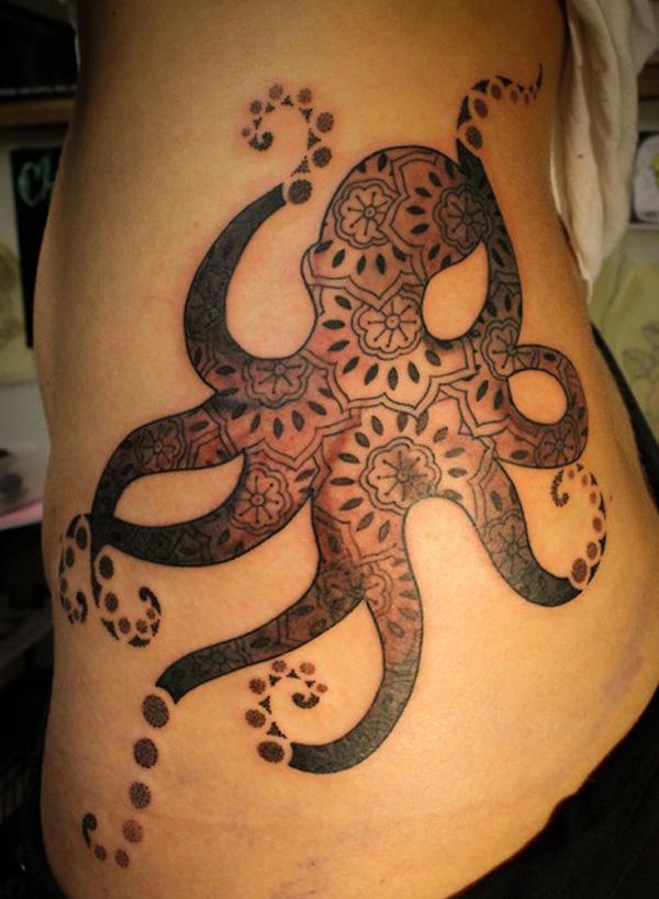 hình xăm con bạch tuộc Side - 55 ảnh vui nhộn Octopus Tattoo Designs <3 <3