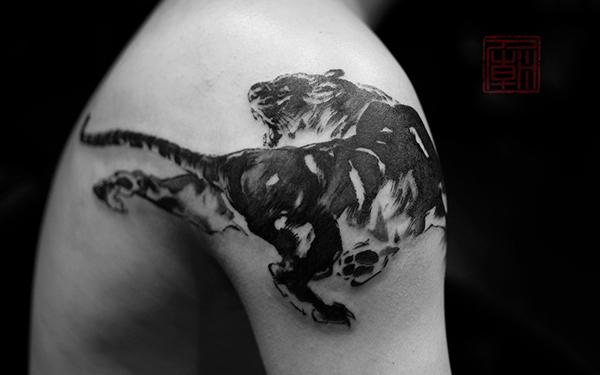 Tiger hình xăm trên vai - 55 ảnh vui nhộn Tiger Tattoo Designs <3 <3