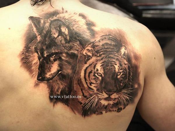 Tiger và sói xăm - 55 ảnh vui nhộn Tiger Tattoo Designs <3 <3