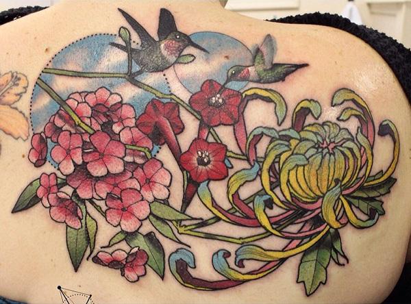 Đẹp chim ruồi lại xăm cho phụ nữ - 55 tuyệt vời Hummingbird Tattoo Designs <3 <3
