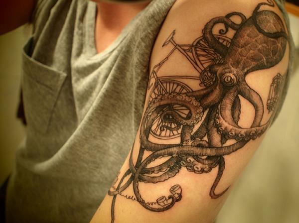 Nửa tay bạch tuộc xăm - 55 ảnh vui nhộn Octopus Tattoo Designs <3 <3