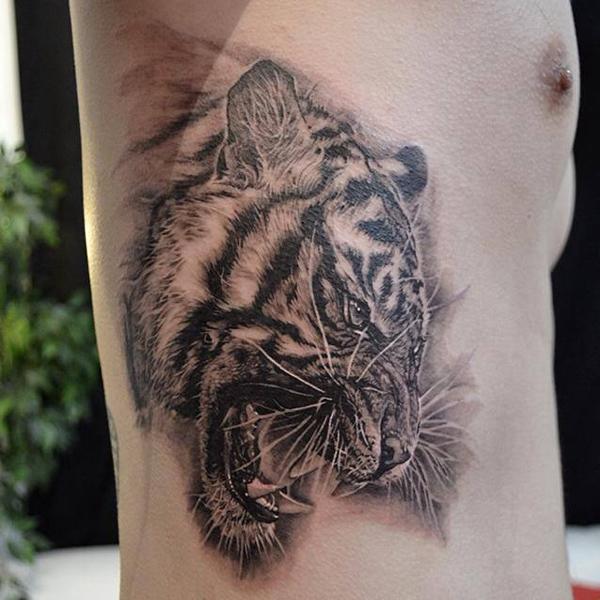 Tiger hình xăm trên mặt cho nam giới - 55 ảnh vui nhộn Tiger Tattoo Designs <3 <3
