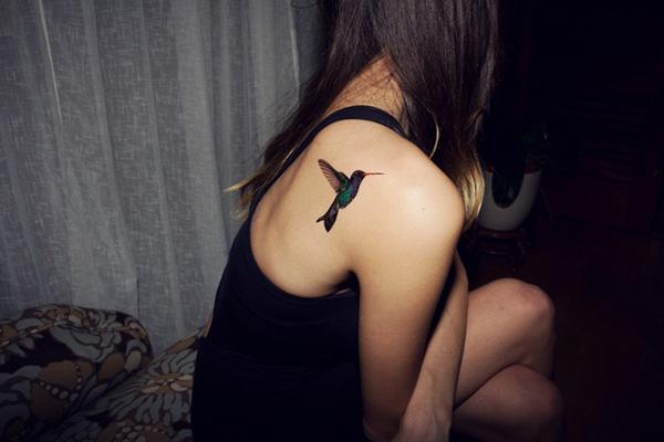 Nhỏ con chim ruồi lại hình xăm - 55 tuyệt vời Hummingbird Tattoo Designs <3 <3
