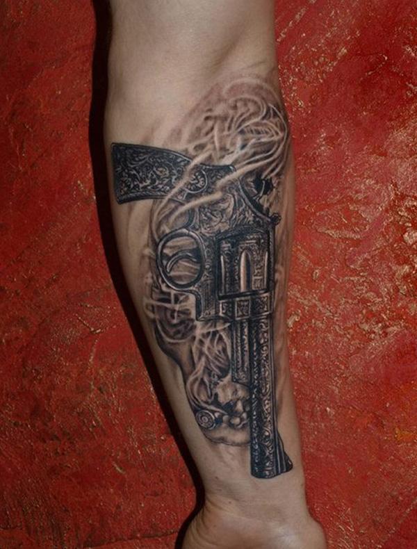 Gun Cẳng tay Tattoo - 55+ ảnh vui nhộn Cẳng tay xăm <3 <3