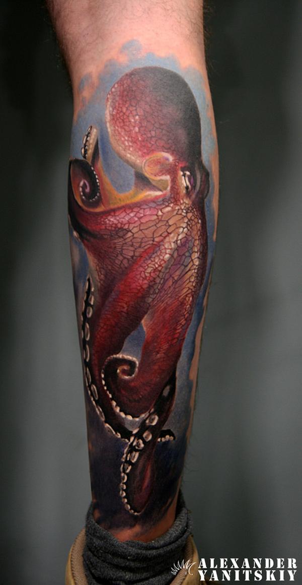 3D bạch tuộc xăm - 55 ảnh vui nhộn Octopus Tattoo Designs <3 <3