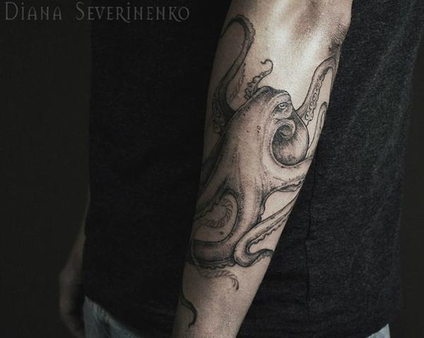 Quý bạch tuộc xăm - 55 ảnh vui nhộn Octopus Tattoo Designs <3 <3