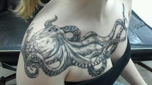 Octopus hình xăm trên vai - 55 ảnh vui nhộn Octopus Tattoo Designs <3 <3