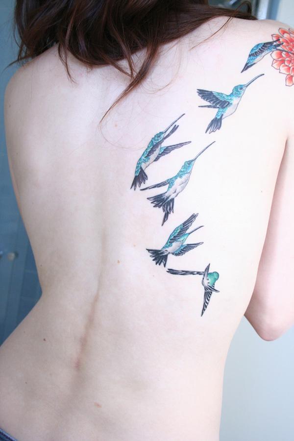Chim ruồi xăm cho phụ nữ - 55 tuyệt vời Hummingbird Tattoo Designs <3 <3