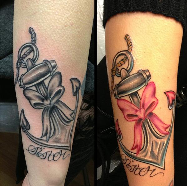 Anchors Sister Tattoos - 50+ Sister Tattoos Ideas  <3 !