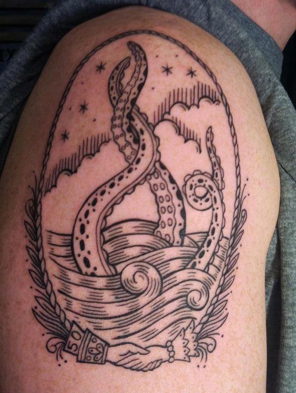 Quý bạch tuộc xăm - 55 ảnh vui nhộn Octopus Tattoo Designs <3 <3
