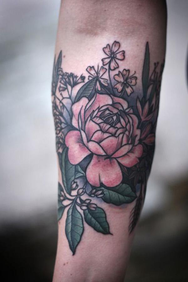 Flower Cẳng tay Tattoo - 55+ ảnh vui nhộn Cẳng tay xăm <3 <3