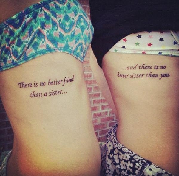 Quote sister Tattoos - 50+ Sister Tattoos Ideas  <3 !