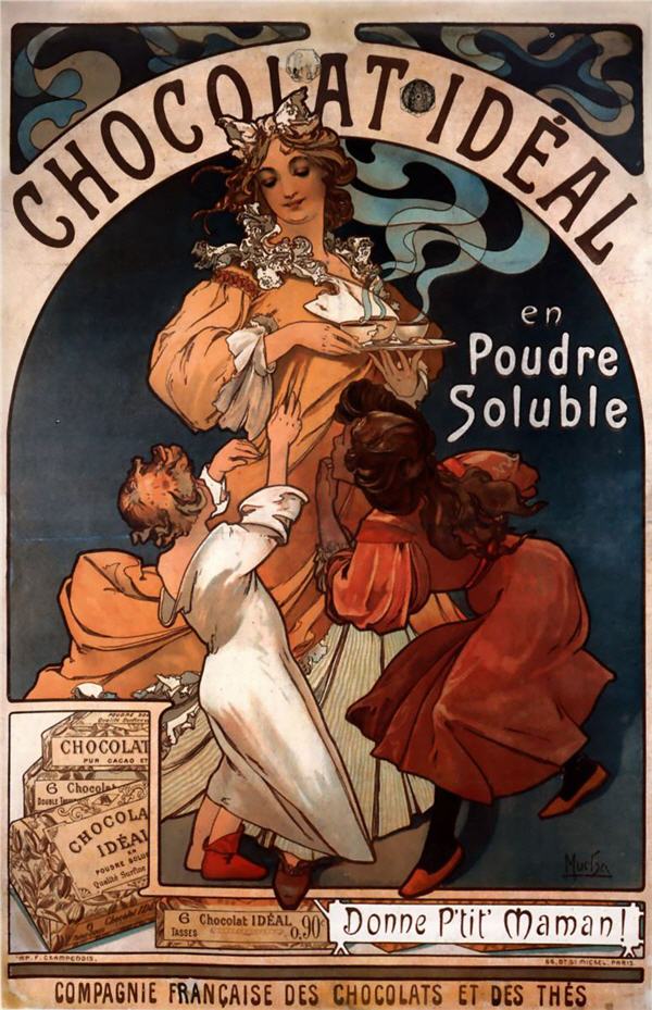 Image result for Mucha, Chocolat Ideal,1897