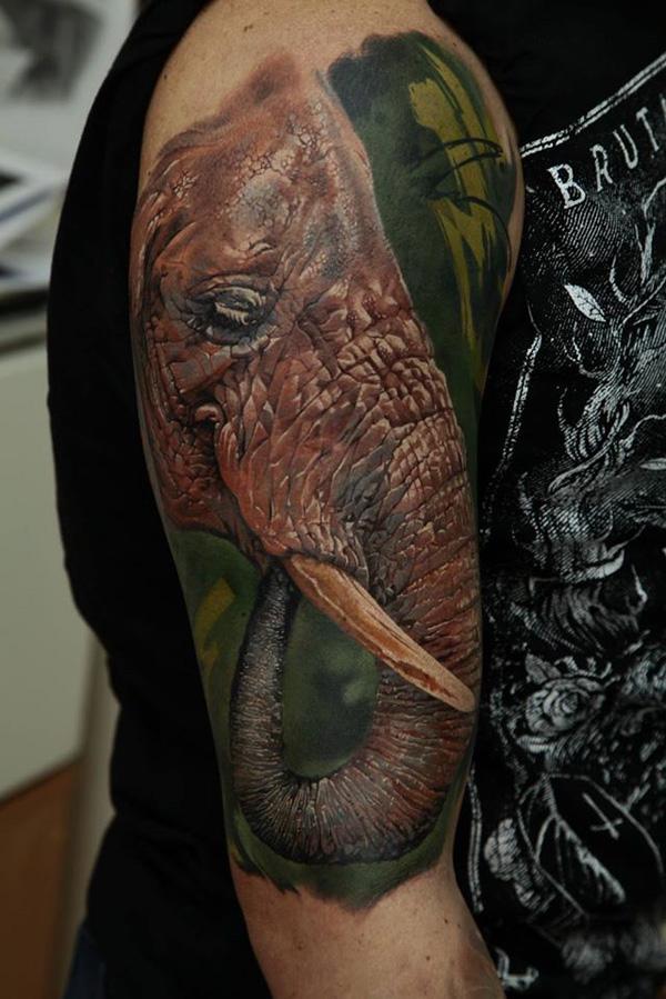 3D Voi xăm cho nam giới - 55 Elephant Tattoo Ý tưởng <3 <3