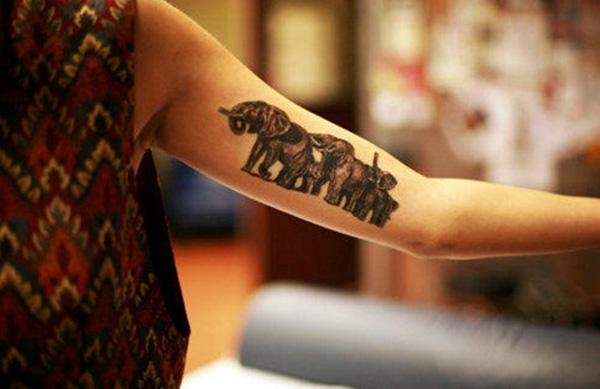 hình xăm con voi nhỏ cho các cô gái - 55 Elephant Tattoo Ý tưởng <3 <3