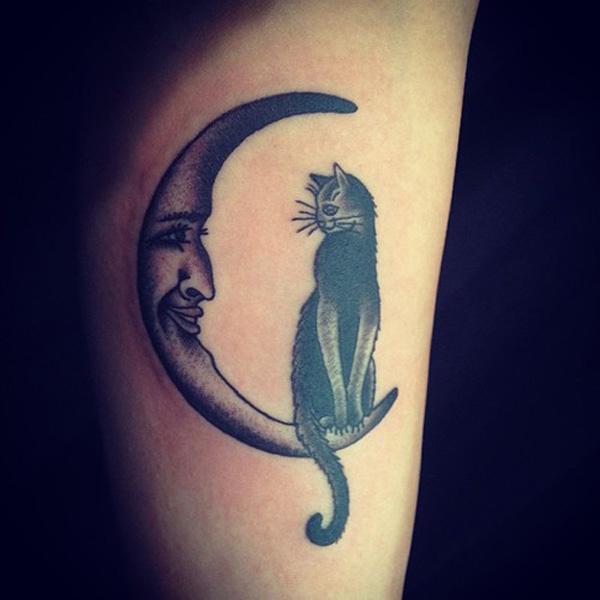 mèo xăm - 55 Ví dụ về Cát dễ thương Tattoo <3 <3