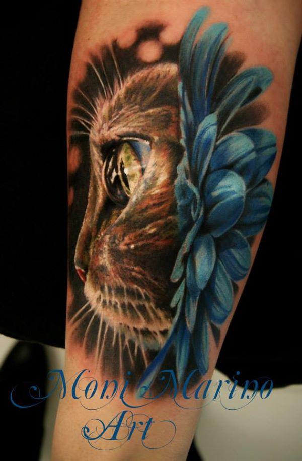 3D mèo xăm - 55 Ví dụ về Cát dễ thương Tattoo <3 <3