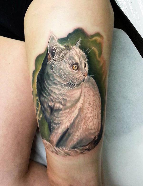 Cát xăm - 55 Ví dụ về mèo dễ thương Tattoo <3 <3