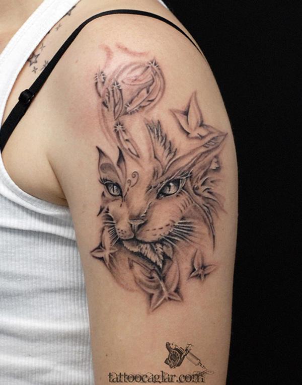 Cát xăm - 55 Ví dụ về mèo dễ thương Tattoo <3 <3