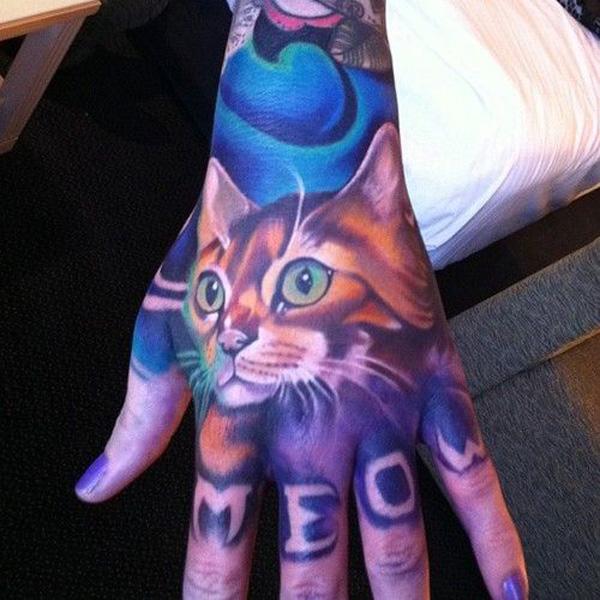 mèo xăm - 55 Ví dụ về Cát dễ thương Tattoo <3 <3