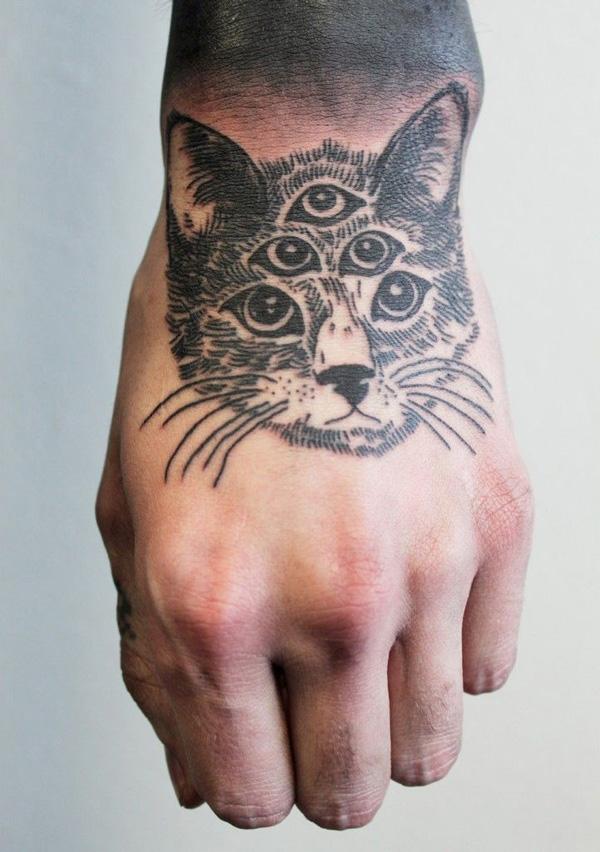 mèo xăm - 55 Ví dụ về Cát dễ thương Tattoo <3 <3