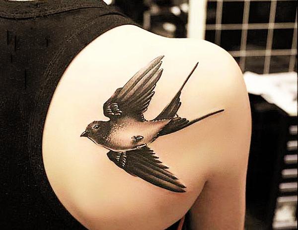 Vai Swallow Tattoo - 50 Đáng yêu Swallow xăm <3 <3