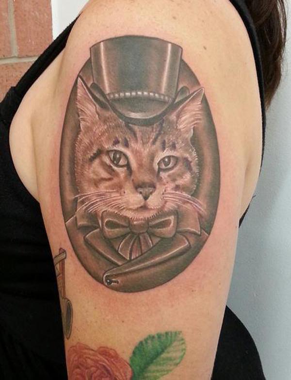 mèo xăm - 55 Ví dụ về Cát dễ thương Tattoo <3 <3