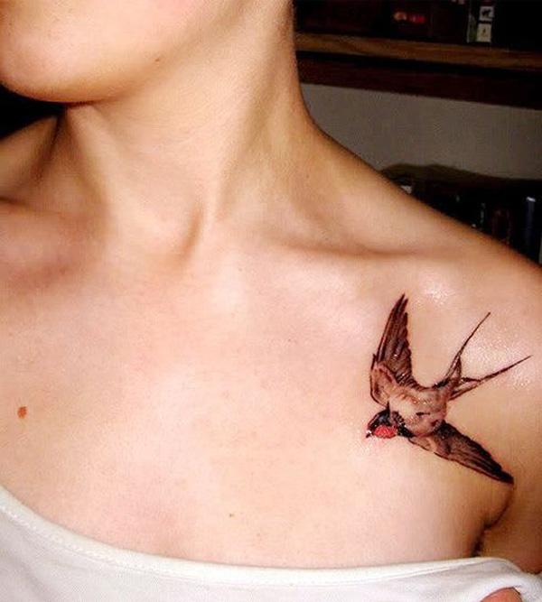 nuốt vai hình xăm - 50 Đáng yêu Swallow xăm <3 <3