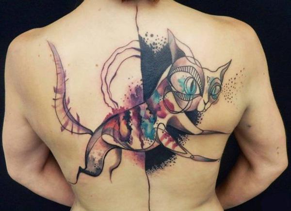 Tóm tắt mèo màu nước xăm - 55 Ví dụ về Cát dễ thương Tattoo <3 <3