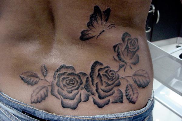 Rose và bướm thấp lại Tattoo - 60+ thấp lại xăm cho phụ nữ 3 3