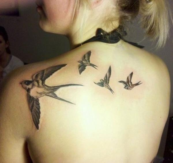 nuốt trở lại hình xăm - 50 Đáng yêu Swallow xăm <3 <3
