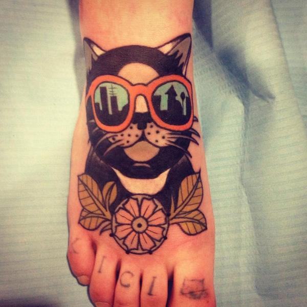mèo xăm - 55 Ví dụ về Cát dễ thương Tattoo <3 <3