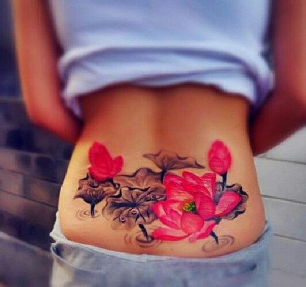 Lotus thấp lại Tattoo -  