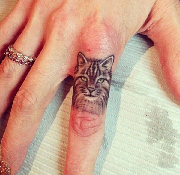 Cát ngón tay hình xăm - 55 Ví dụ về mèo dễ thương Tattoo <3 <3
