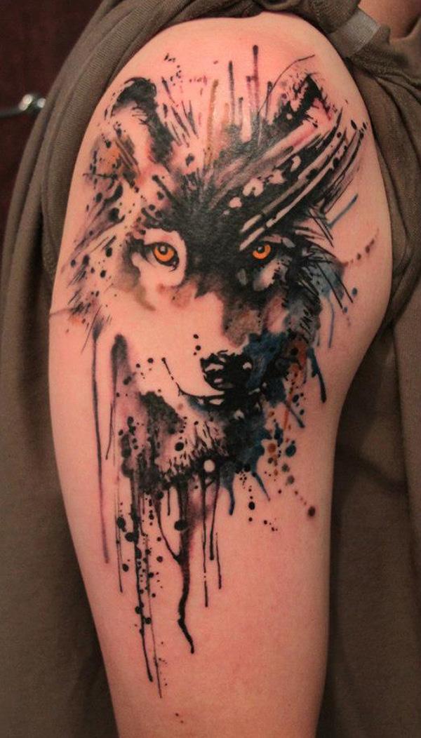 Watercolor Wolf Tattoo - 55 Wolf Tattoo Designs <3 <3