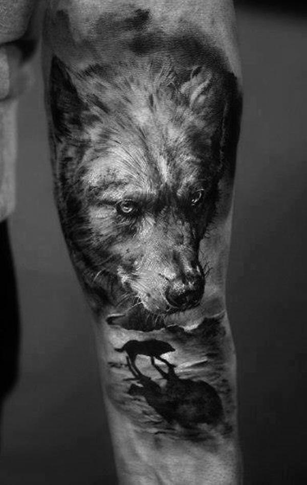 3D Wolf Tattoo - 55 Wolf Tattoo Designs <3 <3
