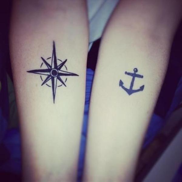 70+ Lovely Matching Tattoos | Art and Design