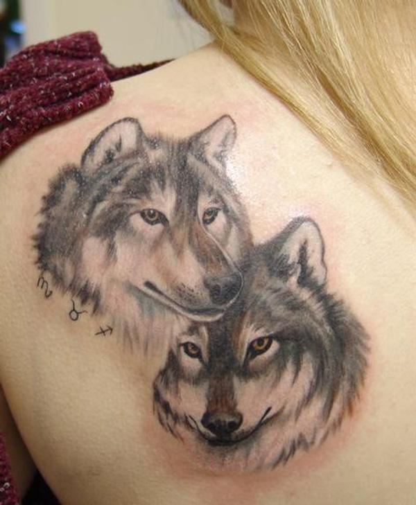 sói hình xăm cho phụ nữ - 55 Wolf Tattoo Designs <3 <3