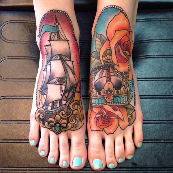 Coolor Thái Foot Tattoo - 50 có ý nghĩa Thái xăm <3 <3