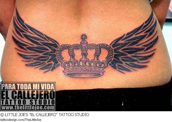 Crown và Wing Tattoo - 50 có ý nghĩa vương miện hình xăm <3 <3