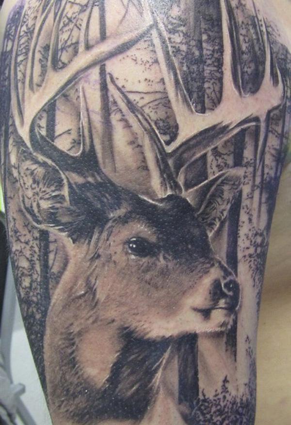 3D hươu xăm - 45 Inspiring Deer Tattoo Designs <3 <3